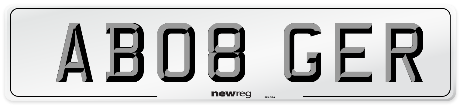 AB08 GER Number Plate from New Reg